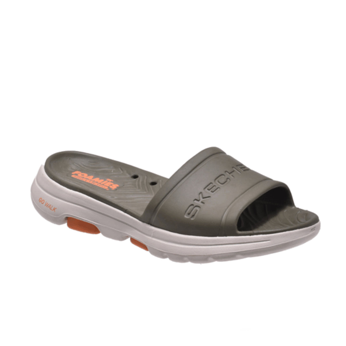 Skechers Foamies Go Walk Cruisen Slide 243021 -Olive Black Orange OK